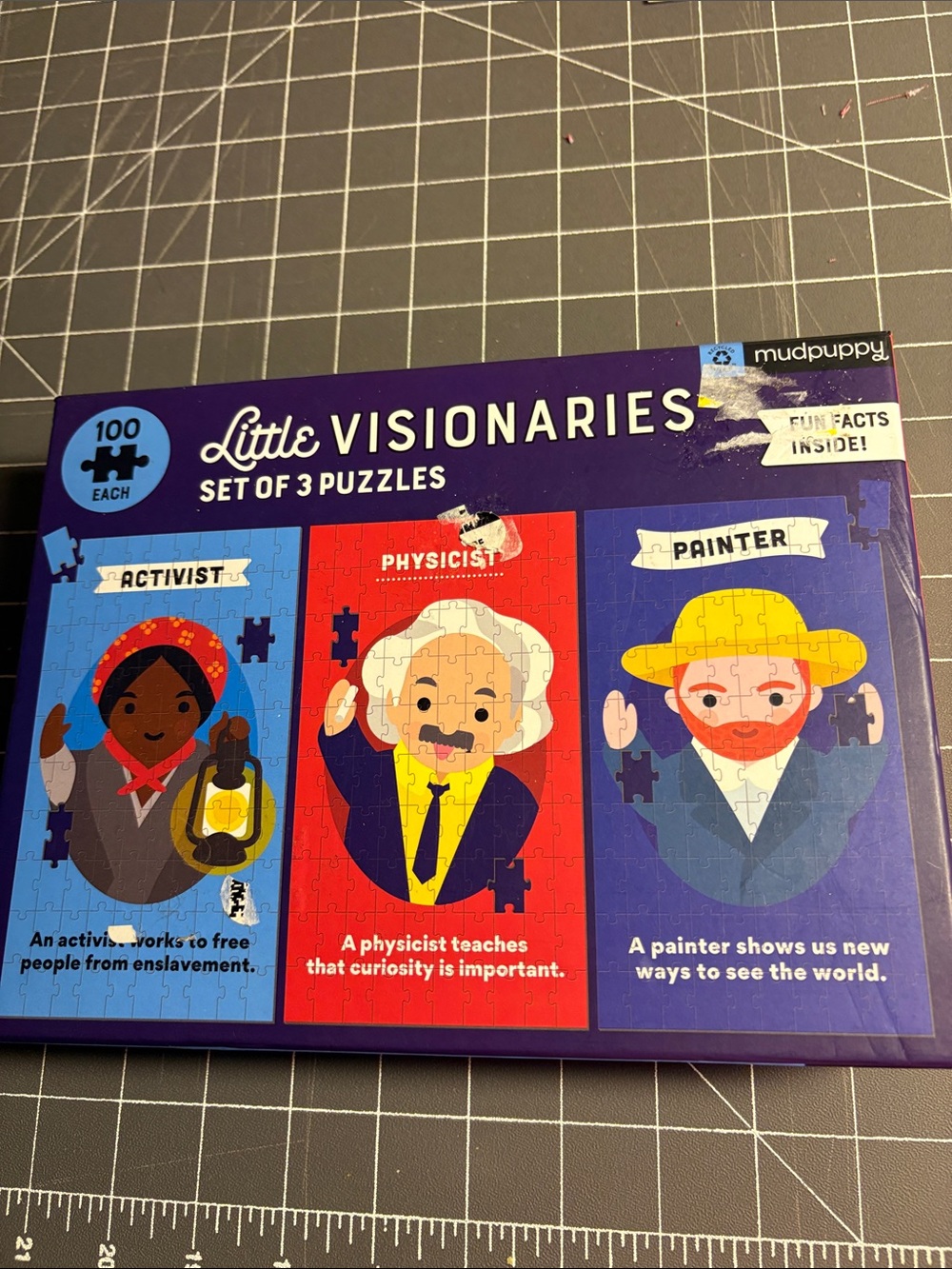 mudpuppy Little Visionaries Kids Puzzle Set - Blue/Red/Purple